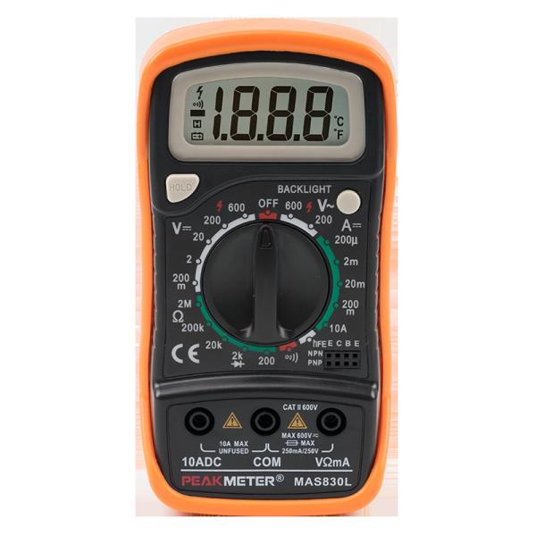 Ampのボルトのオームの電圧テスターのダイオード/継続の手持ち型のディジタル マルティメーター