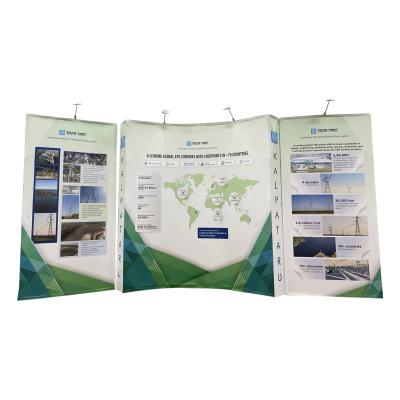 Trade Show Booth Portable 10x20ft Pop Up Display Backdrop Banner Stand Exhibition Counter Lightweight Durable with Customizable Graphics