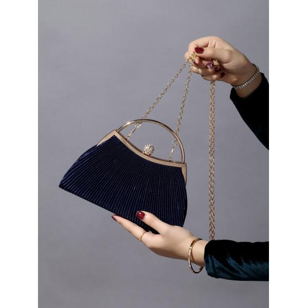 EUROPA Y LOS EEUU RETRO COLOR sólido anillo de mano recubierto moda cerradura cerrada bolsa de comedor cadena bolsa de cuerpo cruzado