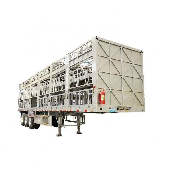 Carga útil máxima 50000KG 3 eixos Bar Bar Fence Cargo Semi-reboque para transporte de gado