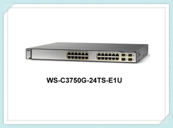 Cisco commutent 3750g le commutateur de réseau de gigabit de port de la série WS-C3750G-24TS-E1U 24