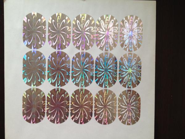 China Custom hologram sticker,hologram label,sticker label, silver OEM anti fake label stickers