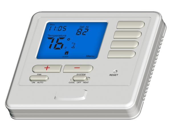 Termostato programável de sete dias para o sistema de condicionamento de ar
