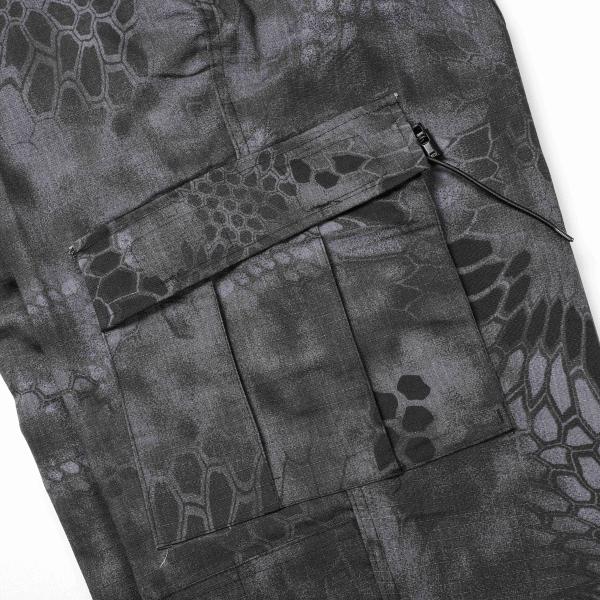 Traje militar de la ropa del combate del ejército de la tela de la tela escocesa del traje de Python del negro del ACU