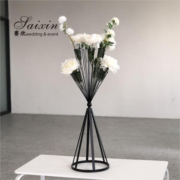 Vaso de Flor de Casamento de Ouro Stand Chic Centrepieces de Casamento de Vidro Coluna de Metal 100CM