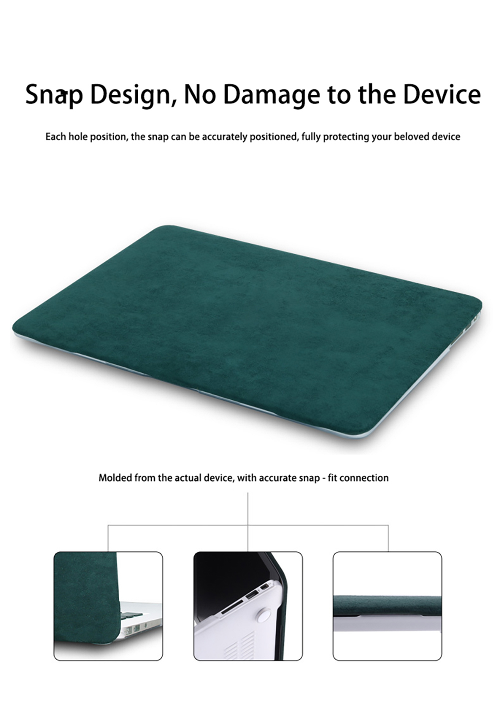 Laudtec PU Leather Wood Grain Laptop Case Skin Hard Shell Cover for MacBook Air 13 2025 Wholesale OEM/ODM/Private Label