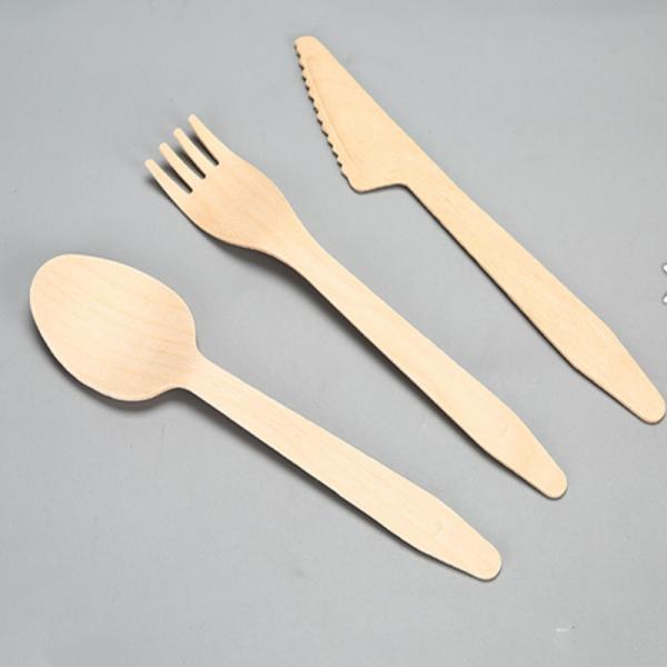 185 mm biodegradable recyclable disposable reinforced vintage wooden fork wrapped individually for activities