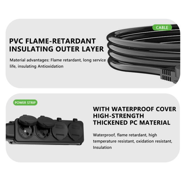 Type 2 V2L Socket 3.5kW 16A AC Adapter for BYD Tesla CCS2 EVs