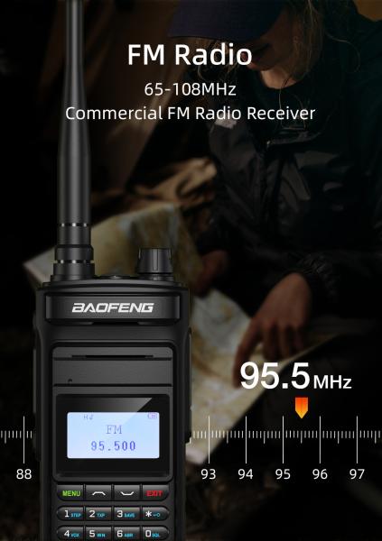 Baofeng P15UV radio UHF VHF à double sens avec fonction de brouillage