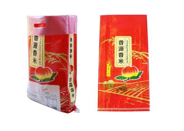 Industrial Woven Sand Bags And Sacks , Red Color PP Woven Bags With PE Inner Line