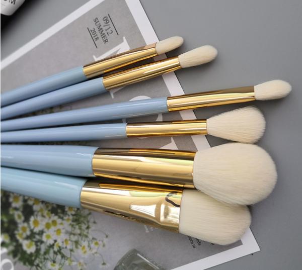 Skin Like Face 6pcs Light Blue Beauty Brushes Set For Makeup