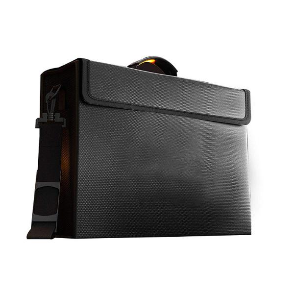 Lockable Zipper Closure Fireproof Bag 2 Layer Silicone Coated Fiberglass Fiber Made