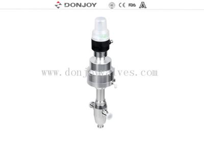 SS Pneumatic sanitary 3 way Shut Off Globe Valve With DC24V F Top