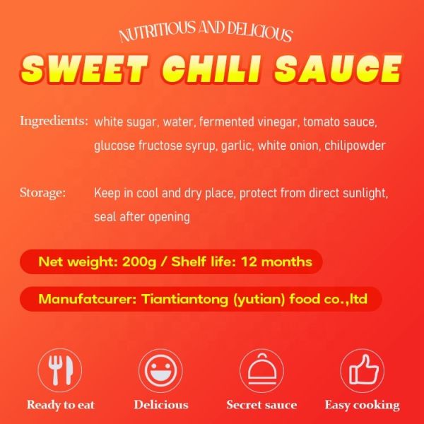 Wholesale Blended Barbecue Seasoning Sweet Chili Sauce Sachets 1kg for Cooking