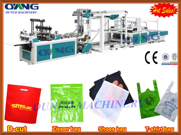 auto high speed non woven bag making machine , t-shirt bag machines