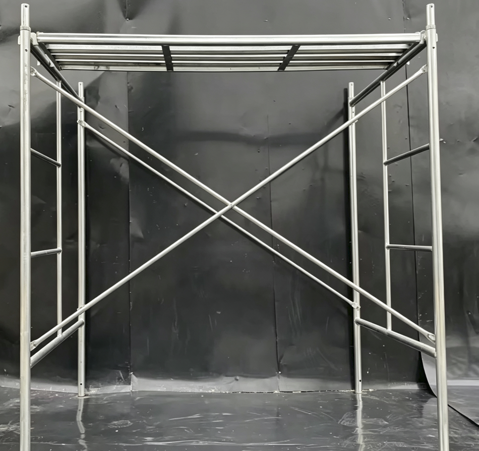 Building Construction Galvanized H Frame Ladder Scaffold Set With Cross Brace