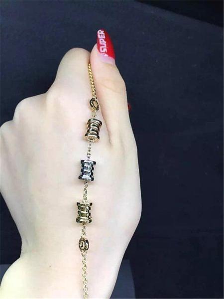 Bi 3 color spring Bracelet 18k gold white gold yellow gold rose gold  Bracelet Jewelry factory in Shenzhen, China
