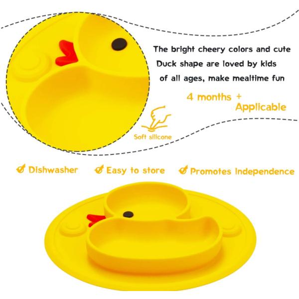 Не сместите желтая утка силикон разделил плиты малыша плиты