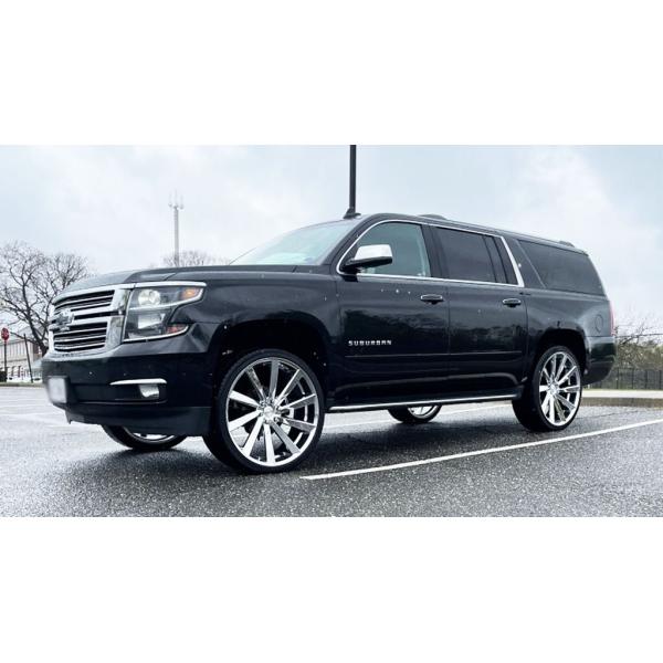 Électrodéposition de la largeur 7-14J Chevrolet Tesla Ford Forged Wheels Multi Spokes Chrome