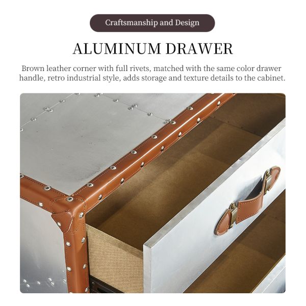 Nidea #317 Aviator Retro Industrial Loft Style Vintage TV Stand Cabinet for Living Room Villas Unit