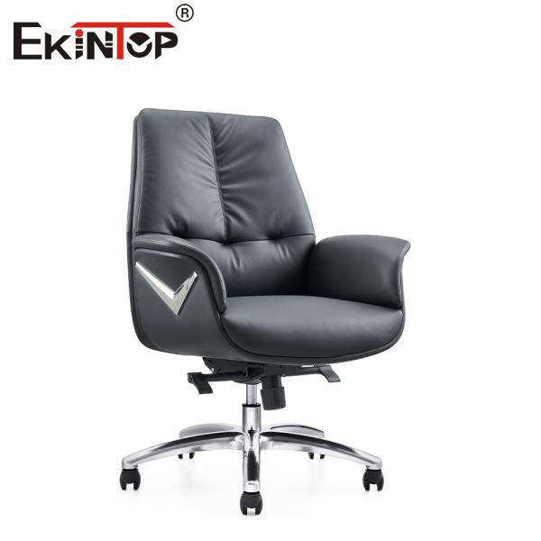 Высокий спинный кожевенный офисный стул Гибкое напряжение регулируемое сиденье Высокая долговечность