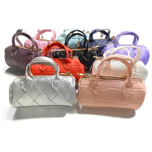 Couro de pouco peso Mini Handbag Keychain For Women do OEM/ODM