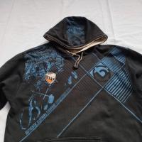 Dtg Imprimir Color Personalizado Bloque Hoodie de revestimiento de nylon Hoodies de ropa callejera urbana
