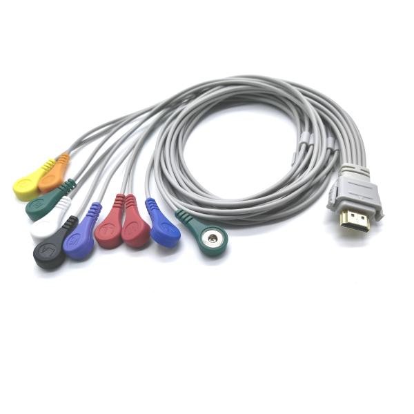 BIOX CB-2301-A 10 Leads IEC/AHA Snap/Clip Medical ECG Cable 1m