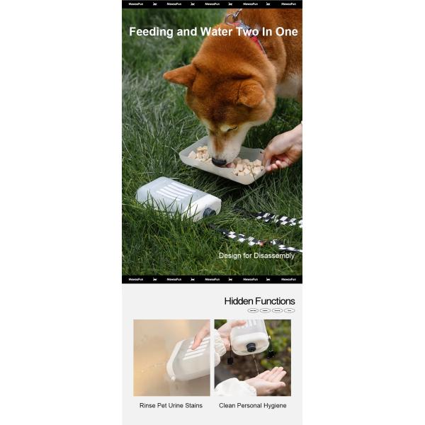 580ML Dog Travel Water Bottle Portable Pet Drinking Water Bottles OEM