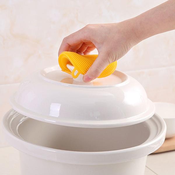 Heat Insulation Dishwashing Bulk Kitchen Supplies Silicone Dish Scrubber