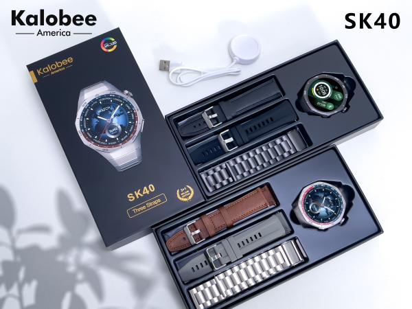 Pantalla AMOLED HD SK40 Smart Watch Hombres NFC GPS Seguimiento de la frecuencia cardíaca Bússola Ul
