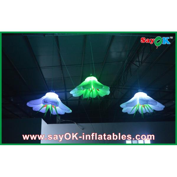 Крытый декоративный светлый раздувной цветок с тканью веревочки вися белой 190t Оксфорда