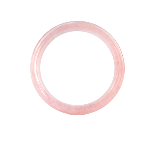 Polished Technique Large Size Gemstone Women Jade Love Bangles Bracelets with Rose Quartz Bangles Charms