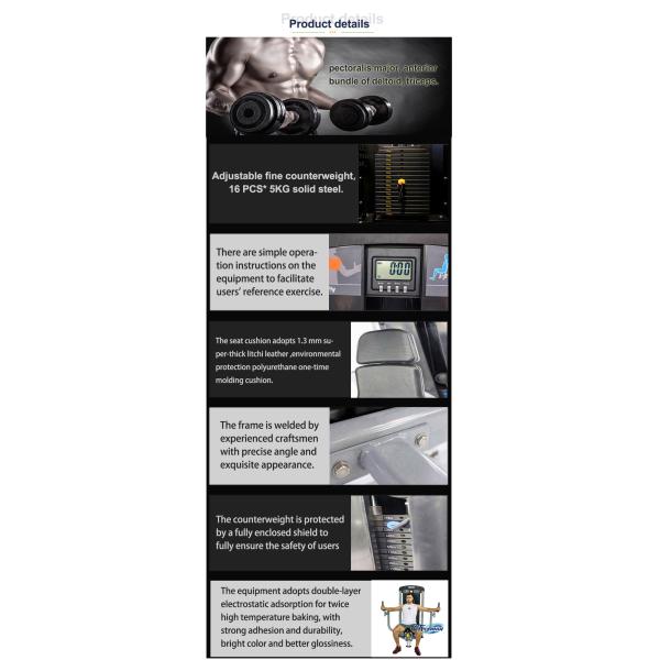 Instant Weight Adjustable Bodybuilding Machine for Strength Training Chest Fly Pec Fly