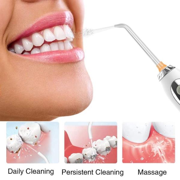ROHS Approved Dental Water Flosser 40-140PSI Waterjet Oral Irrigator Battery Powered