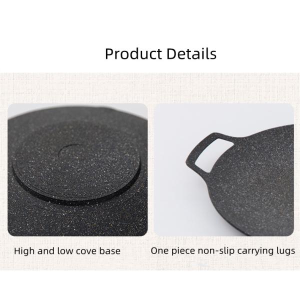Maifan Stone Cast Iron BBQ Grill Pan Aluminum Die Casting 38*33cm