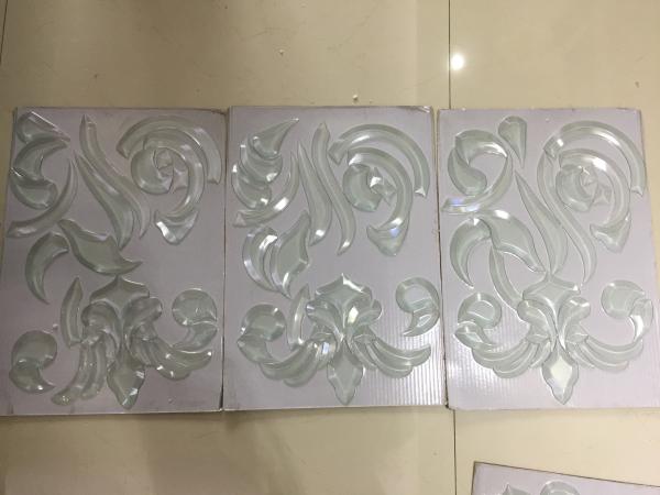 6MM  beveled clusters glass with 1/2 beveled width and edge thickness 2MM