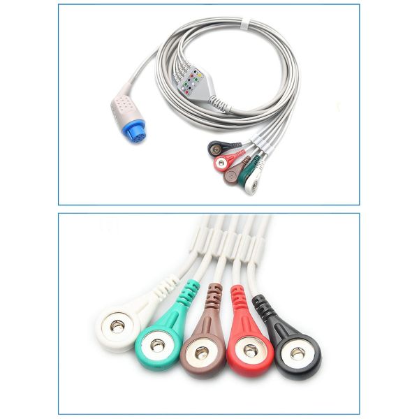 Comfortable and Convenient 3Lead ECG Lead Wire Compatible with 8000 12 NT 2010 Athe Medical Consumables
