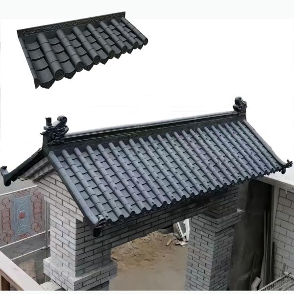 Light Weight Pvc Synthetic Roof Tile Japan House Oriental Style Building