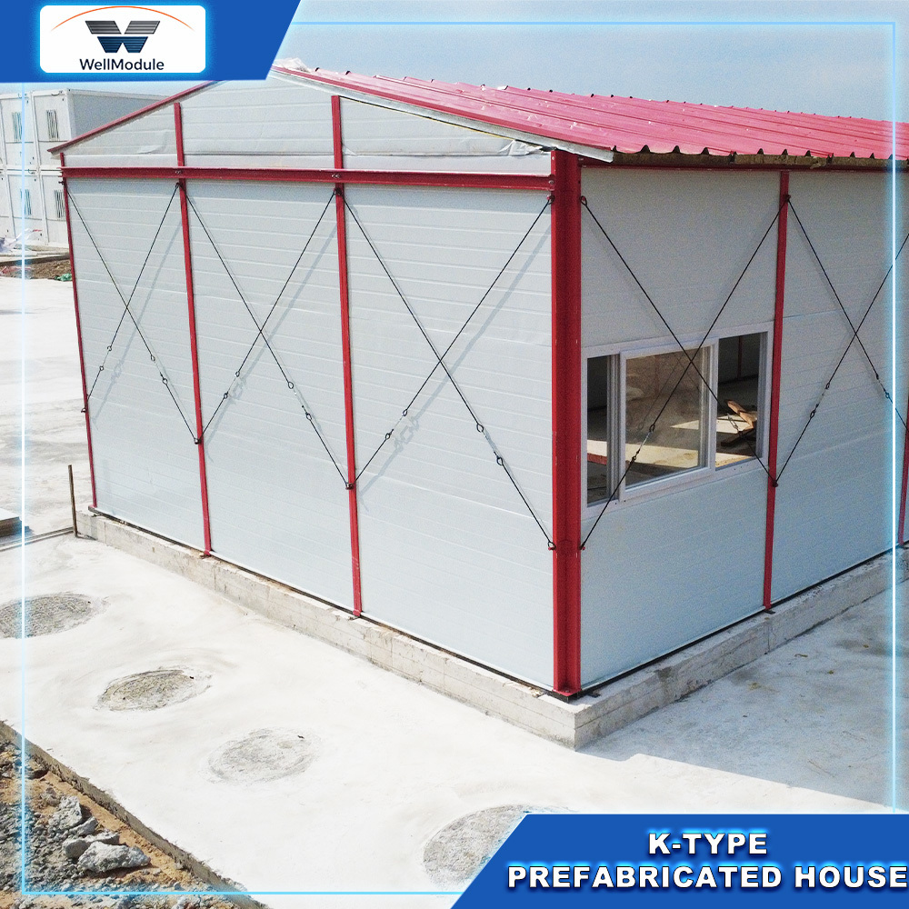 Fast Installation K Type Modular House System for Temporary Living Facilities, Construction Camps and Workforce Housing Solutions