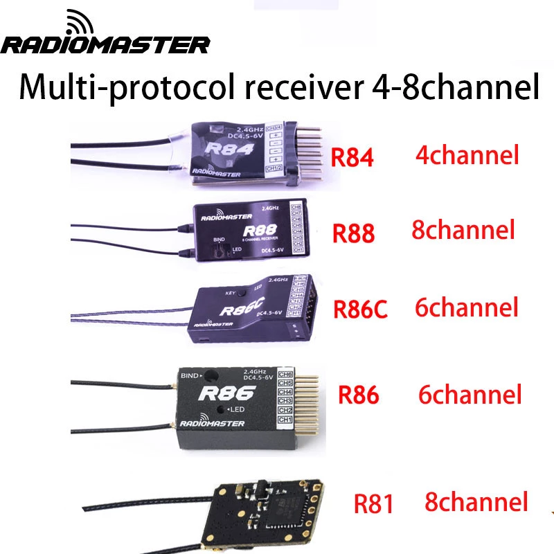 Wholesale Price Radiomaster Multi-Protocol For RC Drones 4CH 6 8 SBUS RSSI FRSKY D16 TXS SE R81 R84 R86 R88 Plastic