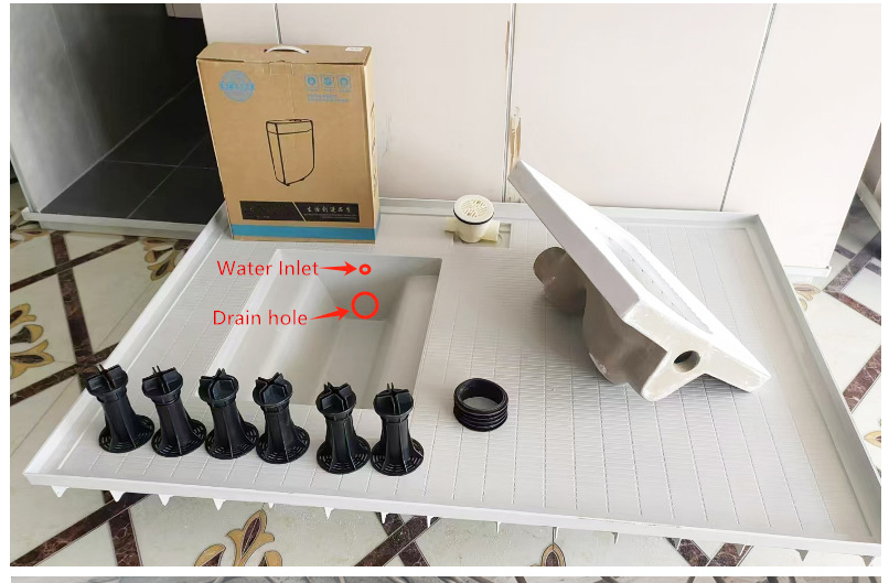 Sturdy Anti Slip Shower Base One Piece Seamless Shower Base Waterproof