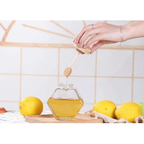 Опарникы меда шестиугольника 8 Oz с крышкой олова винта подгоняли печатание логотипа