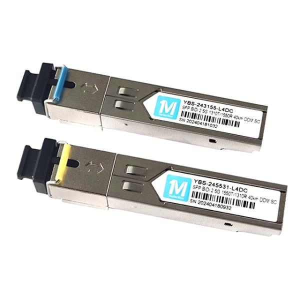 2.5G BIDI 10km 1310nm/1550nm SC Connector DDM WDM Simplex Optical Module