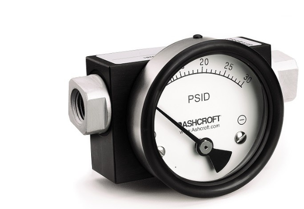 Ashcroft 1130 Differential Pressure Gauge IP65 For Process Monitoring Control Processes.