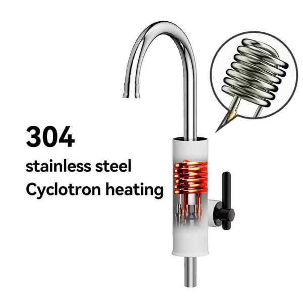 220-230V 304 Stainless Steel Electric Instant Water Heater Tap For Kitchen Bathroom