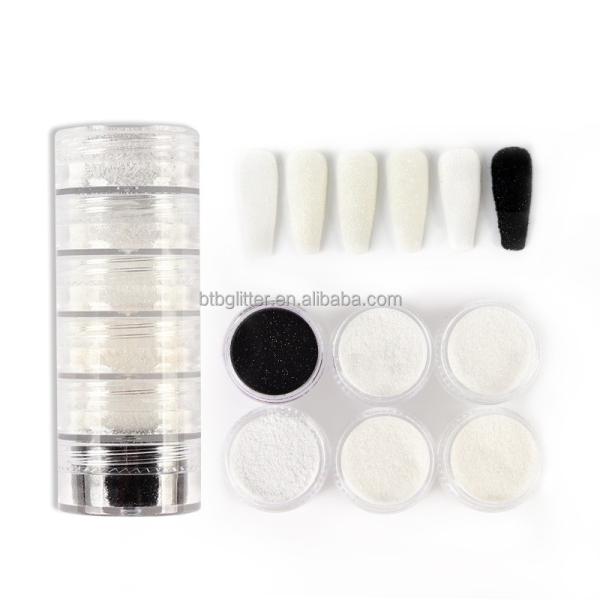 Polyester Glitter Heart Neon Phosphor Powder Nail Glitter Powder Manufactures Nails Chrome with PET and PET