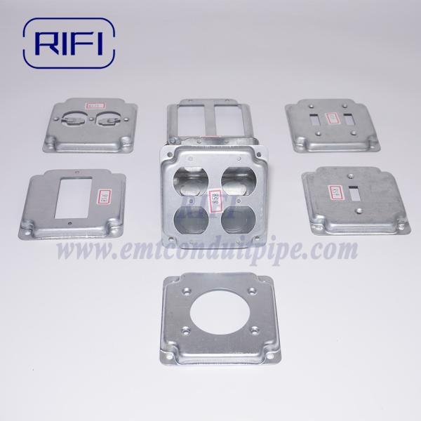 4 x 4 Raised Steel Box Cover RS8 Surface Mount Cover for Two Duplex Receptacles