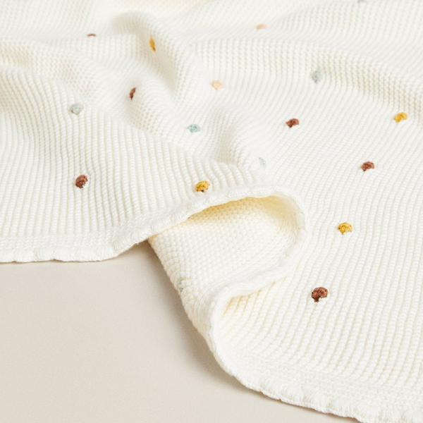 Y-F Custom Simple Sofa Cotton Cable Chunky Soft Ribbed Knit Throw Blankets for Home Decor
