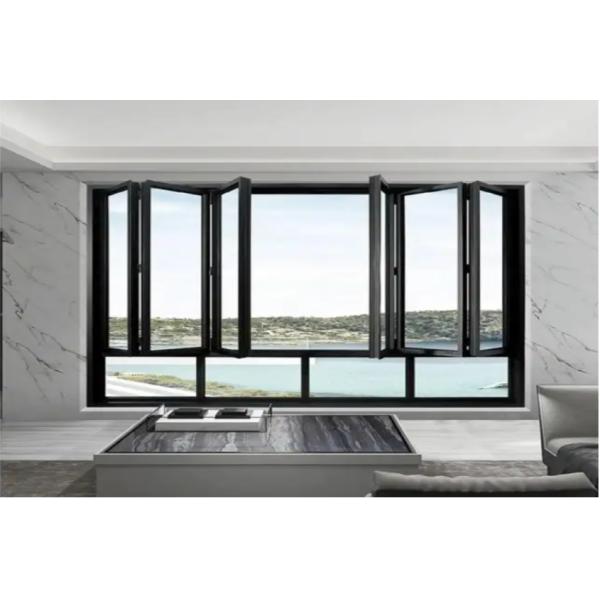 Bi Fold Structural Glass Curtain Wall Facade Double Aluminum Glazing Window